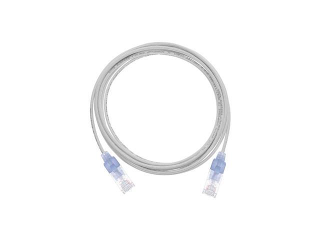 Monoprice SlimRun Cat6A Ethernet Patch Cable - Network Internet Cord - RJ45, 550Mhz, UTP, Pure Bare Copper Wire, 10G, 30AWG, 10ft, White, 10-Pack
