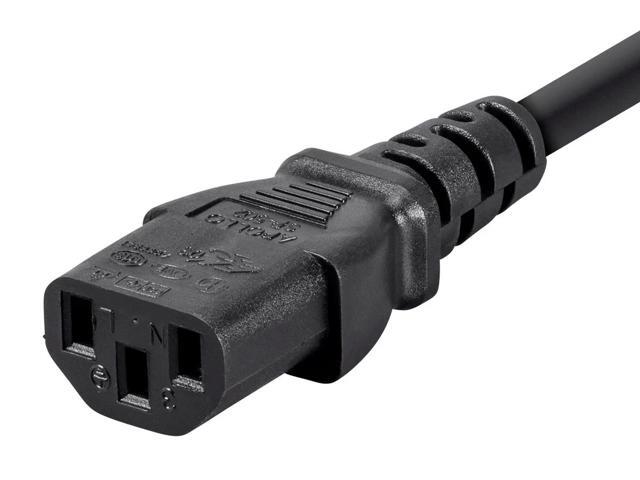 Monoprice 2ft 18AWG Power Extension Cord w/ 3 Conductor PC/Mon, 10A (IEC-320-C14 to IEC-320-C13)