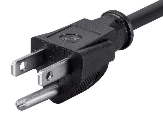 Monoprice 3-Prong Power Cord - 6 Feet - Black (6-Pack) NEMA 5-15P to IEC 60320 C13, 16AWG, 13A, Works With Most Pcs, Monitors, Scanners, and Printers