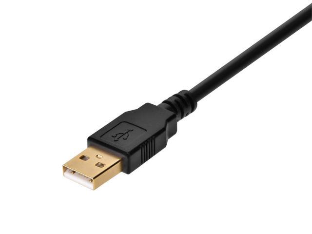 Monoprice USB Type-A to USB Type-A Female 2.0 Extension Cable - 6 Feet - Black (5 Pack) 28/24AWG, Gold Plated Connectors