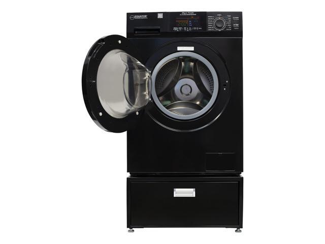 Equator All-in-One Washer Dryer VENTED-DRY 30% FASTER than Condense 15lb 110V + Pedestal