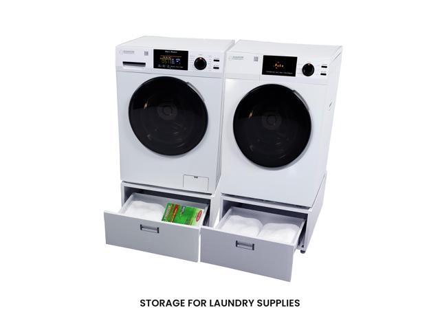 Equator COMPLETE LAUNDRY SET Sani Washer 1.9cf 110V +Vented Dryer 220V+ Pedestals