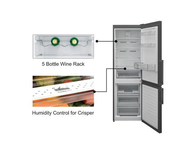Conserv 12cf No Frost Bottom Freezer Refrigerator Wine Rack GARAGE READY E-Star