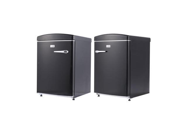 Conserv 3.2cf Retro Mini Refrigerator Freezer Pair Convertible 110V Fast Freezing