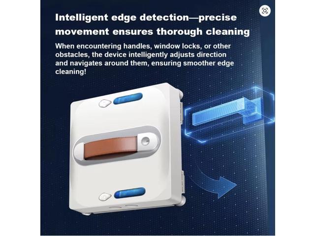 Window Cleaning Robot 7000Pa 4-Water Nozzles 4 Cleaning Mode Intelligent Edge-to-Edge Cleaning with Remote Control