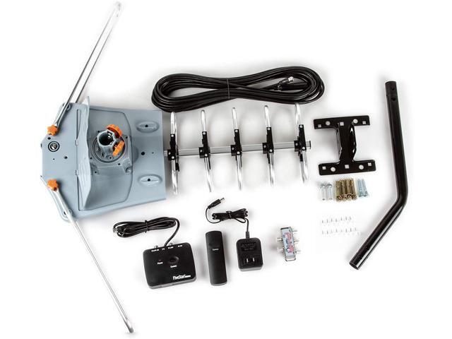 Five Star TV Antenna Outdoor 150 miles 360 Degree Rotation UHF VHF with Pole & Remote Control Support 5 TVs - image 2