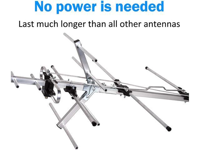 Five Star Yagi Satellite HD TV Antenna up to 200 Mile Range, Attic or Roof Mount TV Antenna, Long Range Digital OTA Antenna for 4K 1080P Supports 4...