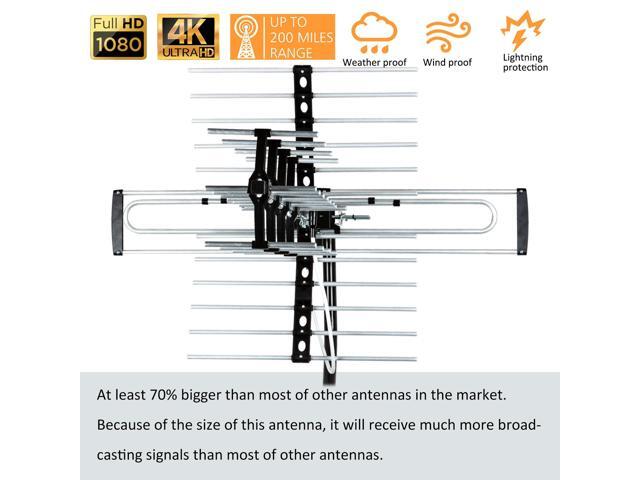 [Newest 2023] Five Star Outdoor HDTV Antenna up to 200 Mile Long Range, Attic or Roof Mount TV Antenna, Long Range Digital OTA Antenna for 4K 1080P...