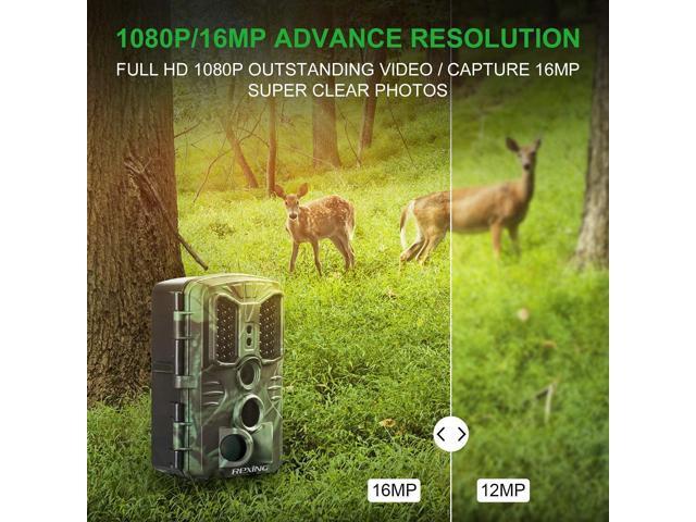 REXING H1 Blackhawk Night Vision Trail Camera Full HD 1920x1080,40 IR LED,120° PIR, > .2s Trigger Time, Photo Burst,Time Lapse,Loop...