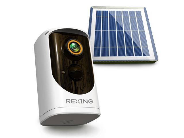 REXING HS01 Smart Home Security Camera System,1080p,Wireless,Rechargeable Battery,Solar Panel,Door Bell Two-Way Intercom,Waterproof,Motion...