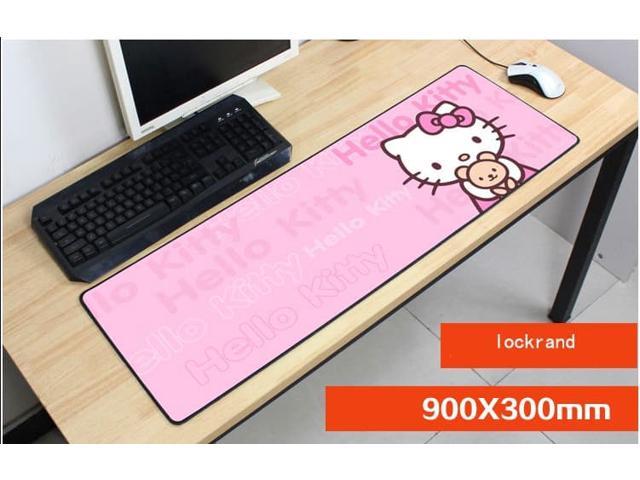 Hello kitty mouse pad 900x300mm pad to mouse notbook computer Mass mousepad gaming padmouse locrkand gamer to keyboard mouse mat