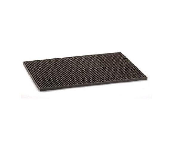 TABLECRAFT 1218BK Bar Mat, Rubber Black 18'L x 12'W