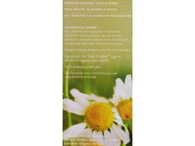 Numi Organic Teas and Teasans 1.8oz Chamomile Lemon 18/Box 10150
