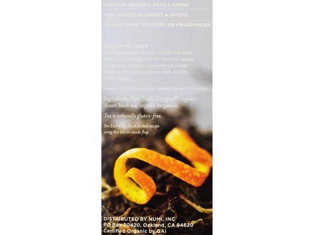 Numi Organic Teas and Teasans 1.27oz Aged Earl Grey 18/Box 10170