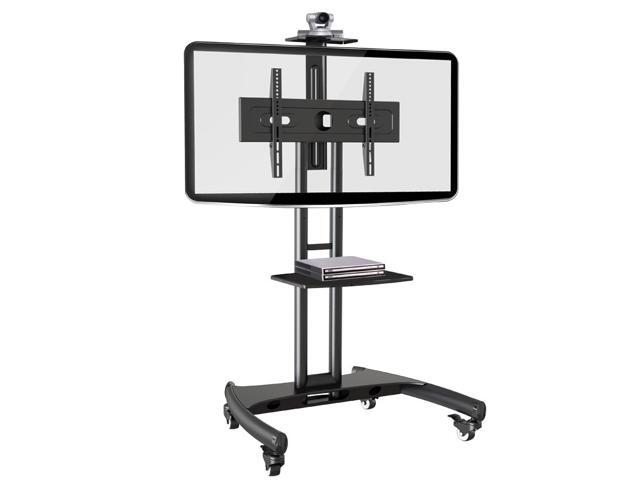 Rocelco VSTC Standard Rolling, Mobile TV Cart Mount (Black) Mobile Cart