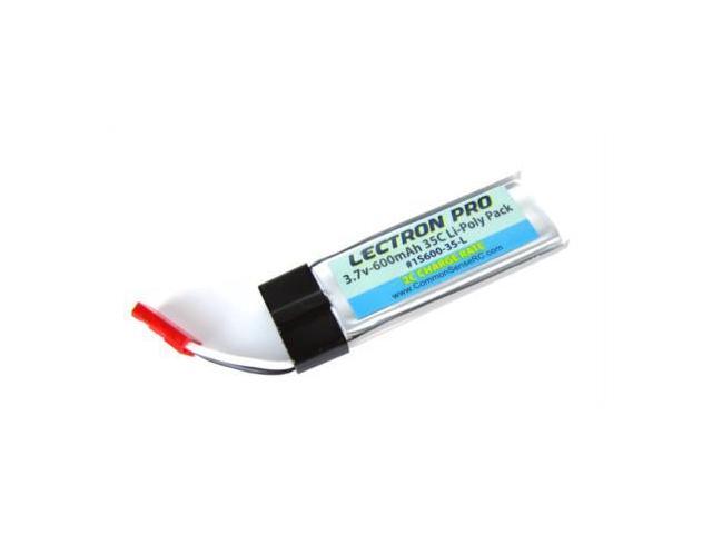 Common Sense RC 1S600-35-L 3.7V 600 mAh 35C Lipo Battery with JST Connector