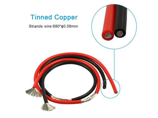 12 Gauge Stranded Copper wire 10 ft red and 10 ft black Flexible Silicone 12 AWG Wire