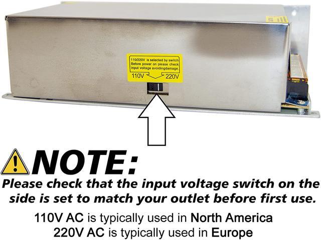 12V 40A 500W Universal Switching Power Supply 110-240VAC to DC12V for LED Strip Lighting, CCTV Cameras, Radios, Electronic Projects, and more