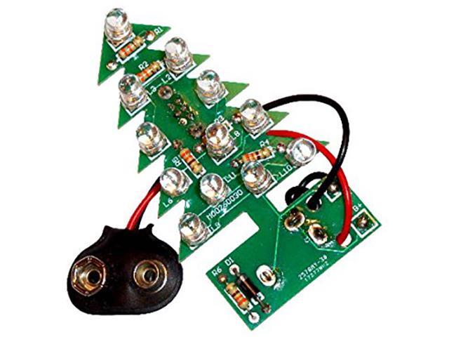 Colorful Flashing Christmas Tree Beginner Level Soldering Kit