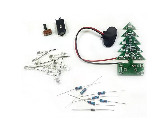 Colorful Flashing Christmas Tree Beginner Level Soldering Kit