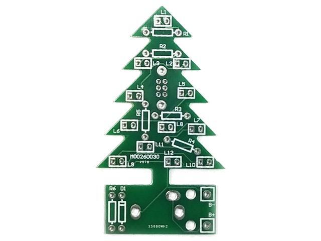 Colorful Flashing Christmas Tree Beginner Level Soldering Kit