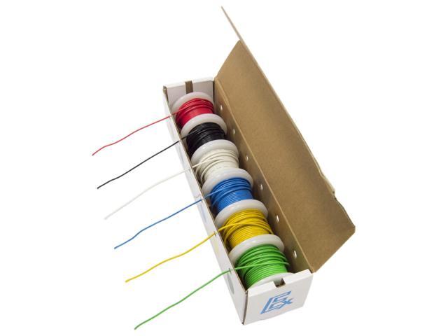 Hook-Up Wire Kit - Stranded Wire, 22 Gauge (Six 25 Foot Spools)