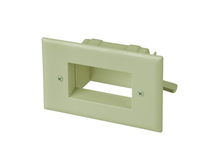 DataComm Electronics 45-0008-IV Easy Mount Recessed Low Voltage Cable Plate