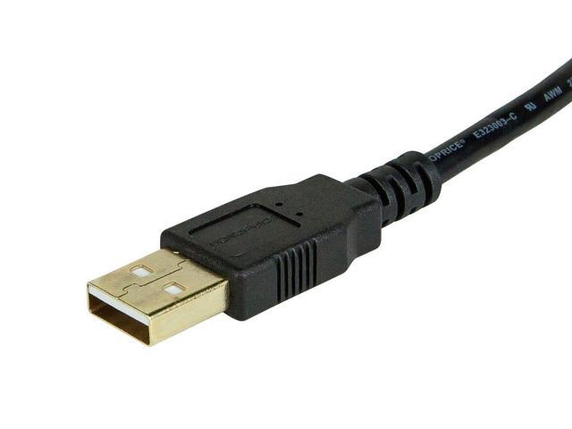 Monoprice USB 2.0 Extension Cable - 6 Feet - Black Type-A Male to USB Type-A Female, 28/24AWG, Gold Plated Connectors