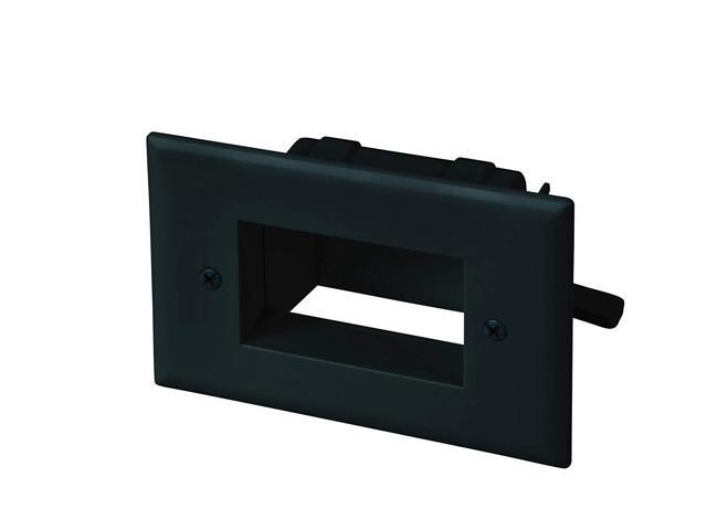 DataComm Electronics 45-0008-BK Easy-Mount Recessed Low-VoltaCable Plate - Black