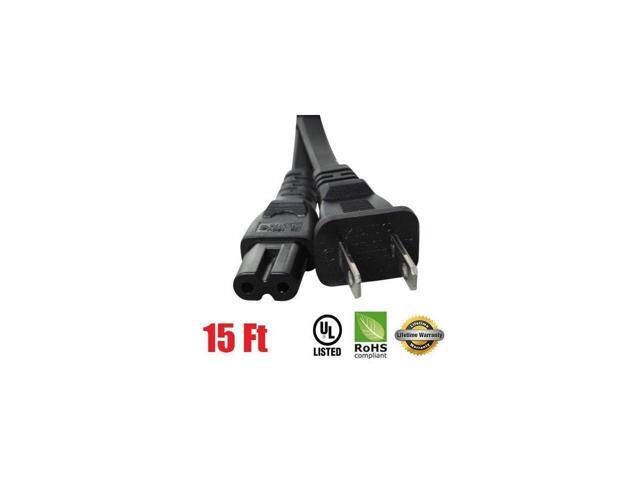 iMBAPrice 15 Feet Long AC Power Adapter Cord for Sony Playstation 3 Slim Edition, VAIO PCGA-AC16V6 AC Adapter, BDP-BX1 B