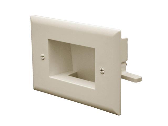 DataComm Electronics 45-0008-LA Easy Mount Recessed Low Voltage Cable Plate