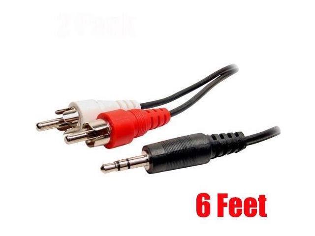 iMBAPrice 6 Feet 3.5mm Stereo Male to Two RCA Male Splitter Cable