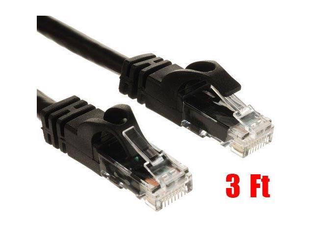 iMBAPrice 3 Ft (3ft) Cat6 Ethernet Network Patch Cable RJ45 Black