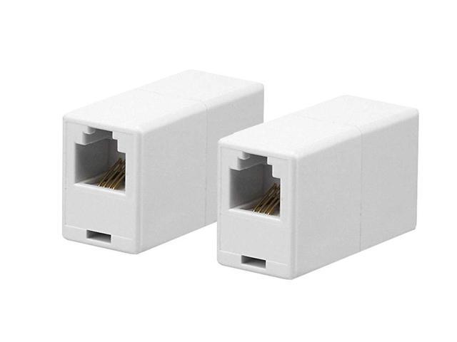 iMBAPrice RJ11 4P4C Straight Telephone Inline Coupler (2 Pack)