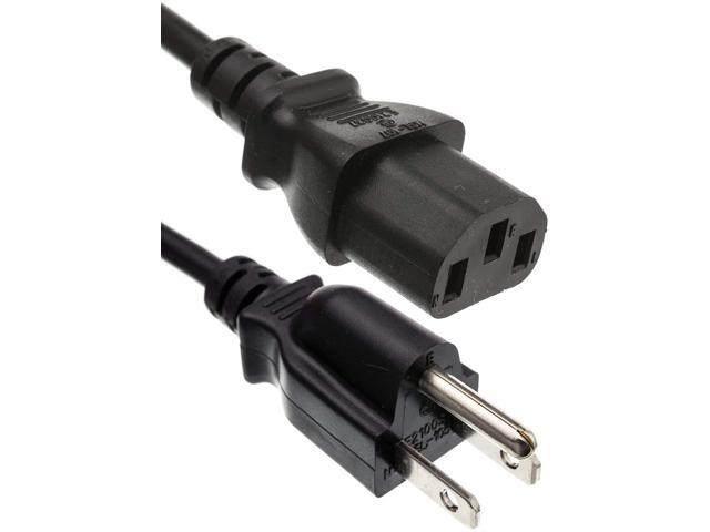 iMBAPrice 1 Ft Universal AC Power Cord - NEMA 5-15P to IEC320C13 UL Listed 3 Prong Power Cable