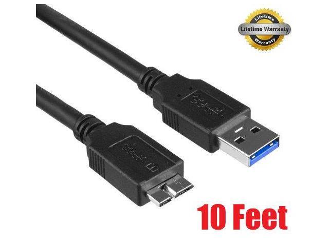 iMBAPrice 10-Feet USB 3.0 A to Micro B Transfer and Charger Cable for WD My Passport Essential WDCA042RNN/Seagate External Hard Drives, Premium...
