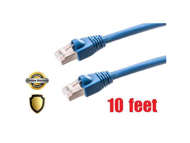 iMBAPrice Shielded (STP) Cat6A Ethernet Cable (10 Ft, Blue)