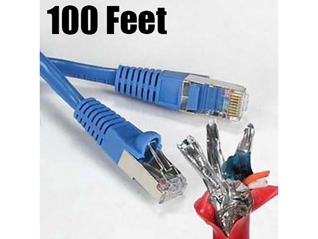 iMBAprice - Pro iMBA Series Patch Cable - Cat6 Shielded Patch Cable Molded Blue - 100 Feet