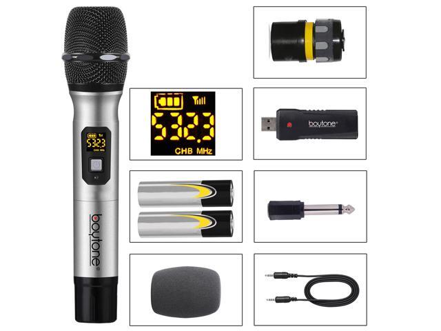 Boytone BT-26UM UHF Wireless Microphone Handheld Dynamic Microphone with 30 different Frequency Wireless Mic System for Karaoke Nights and House...