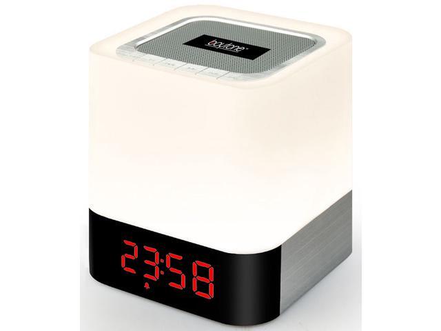 Boytone BT-83CR Portable FM Radio Alarm Clock Wireless Bluetooth 4.1 Speaker, 3-Way Night Light Touch Lamp, Built-in 8 Hours Play Rechargeable...