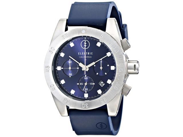 Electric Men's DW01 Navy Chronograph Round Sports Dive Watch Rubber Strap Date