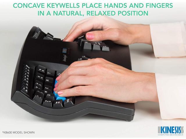 Kinesis Advantage2 Ergonomic Keyboard (KB600), Black top case, Cherry MX Brown Switches, QWERTY keycaps