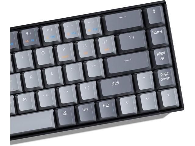 Keychron K6 Bluetooth 5.1 Wireless Mechanical Keyboard with Gateron G Pro Brown Switch/LED Backlit/Rechargeable Battery, 68 Keys Compact Keyboard...