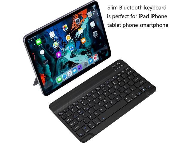 Ultra-Slim Bluetooth Keyboard Portable Mini Wireless Keyboard Rechargeable for Apple iPad iPhone Samsung Tablet Phone Smartphone iOS Android...