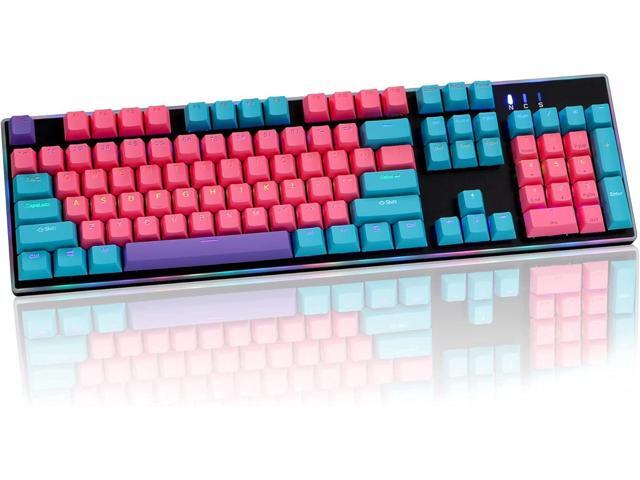 Keycaps 60 Percent 104 Backlit PBT Key Cap Set for 60% Gaming Keyboard MX Switches(Ahri)