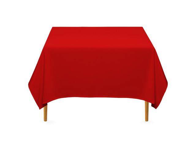 Lann's Linens - 10 Premium 70' Square Tablecloths for Wedding / Banquet / Restaurant - Polyester Fabric Table Cloth - Red