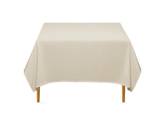 Lann's Linens - 70' Square Premium Tablecloth for Wedding / Banquet / Restaurant - Polyester Fabric Table Cloth - Beige