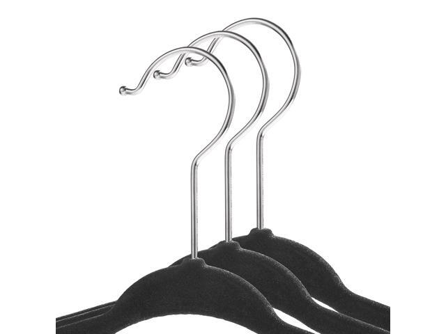 Casafield 50 Velvet Baby Hangers - 11' Size for Infant & Toddler Clothes - Black