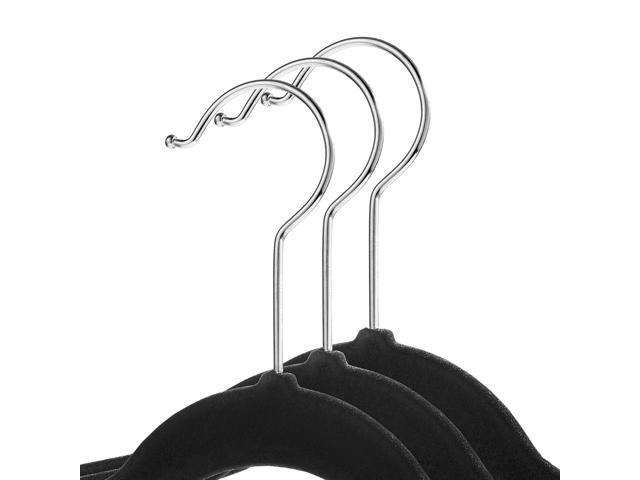 Casafield 50 Velvet Kid's Hangers - 14' Size for Children's Clothes - Black