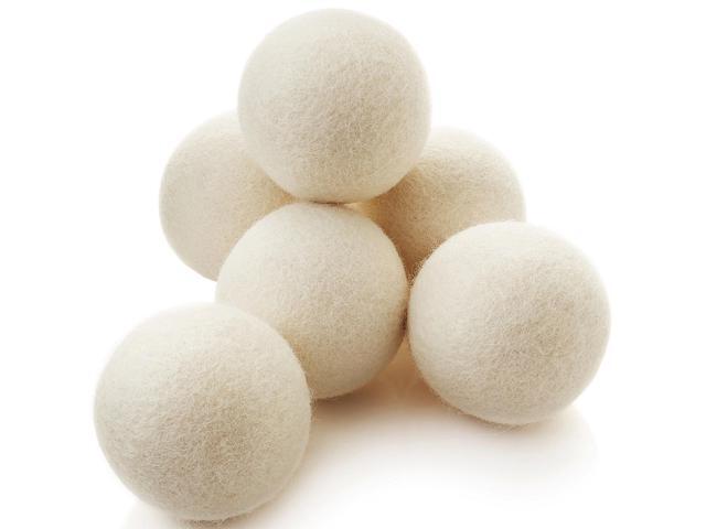 Casafield Wool Dryer Balls Set of 6, Extra Large Organic Handmade 100% New Zealand Wool, Natural Laundry Fabric Softener